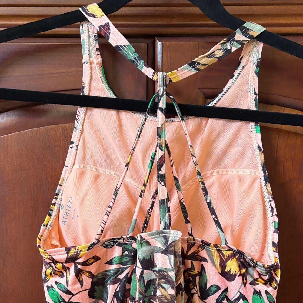 Athleta Peach And Multicolor Patterned Top - image 4